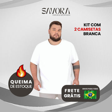🤍 Promoção 2 Camisetas Branca Plus Size Masculina (G1 ao G4)